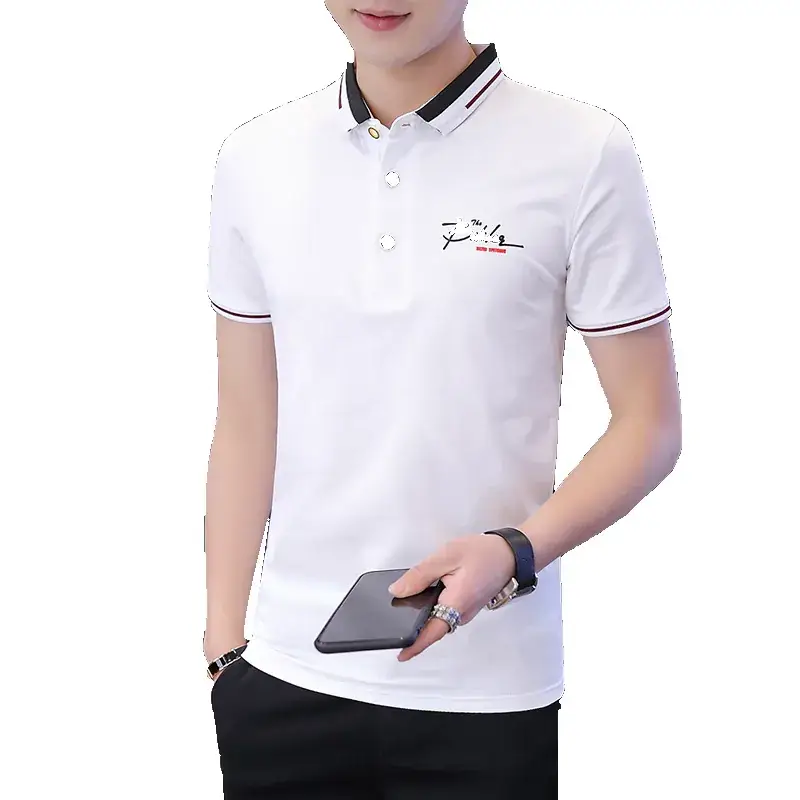 Men Pink Polo T-Shirt Slim Fit Solid Color