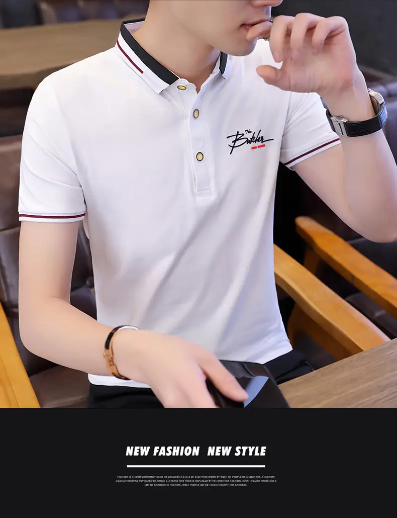 Men Pink Polo T-Shirt Slim Fit Solid Color — feature 18
