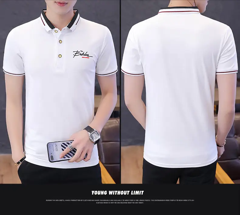 Men Pink Polo T-Shirt Slim Fit Solid Color — feature 19