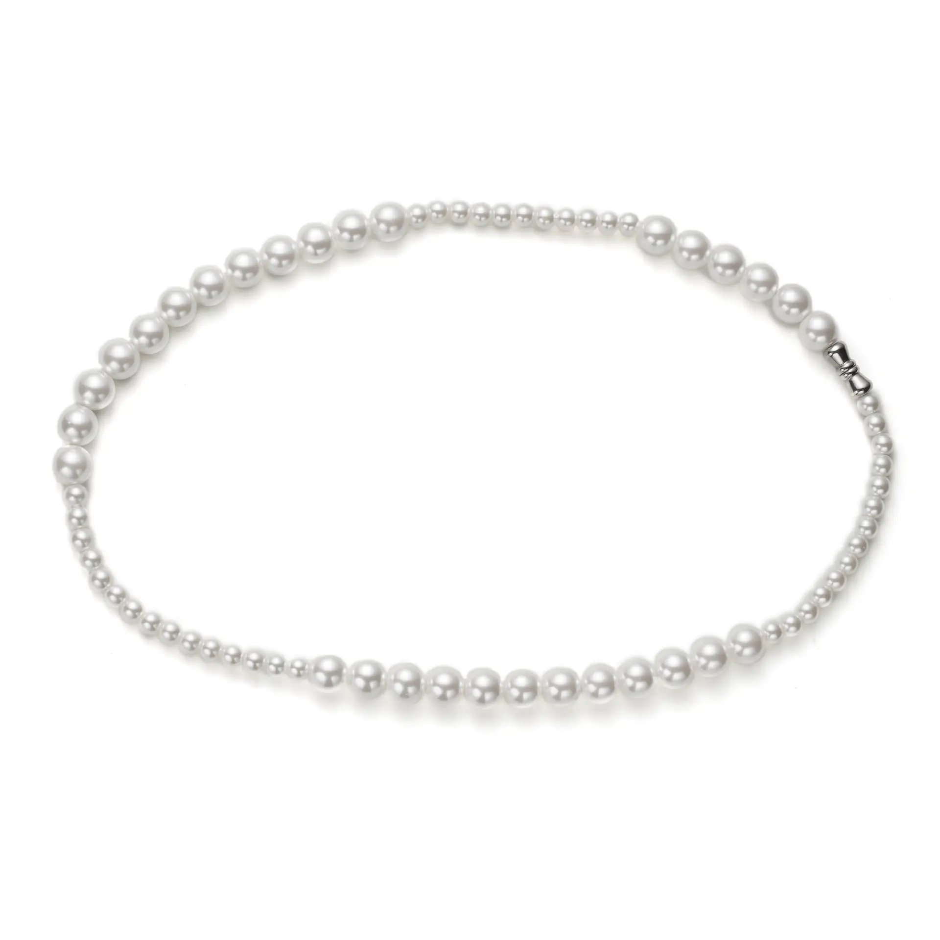 Vintage Pearl Necklace with Spliced Shell Beads Unisex — feature 5