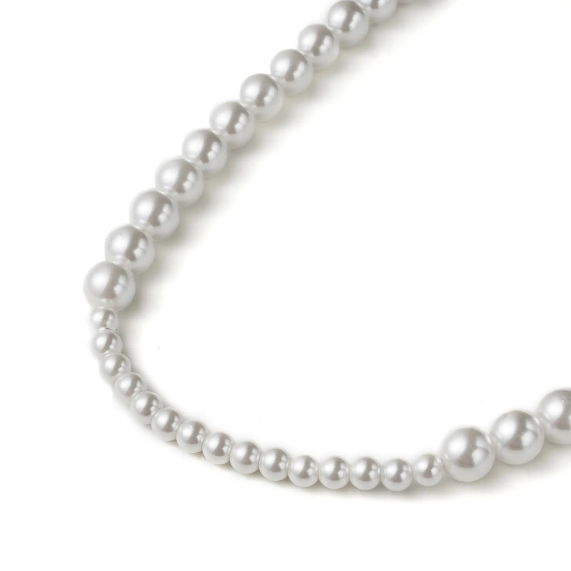 Vintage Pearl Necklace with Spliced Shell Beads Unisex — feature 6