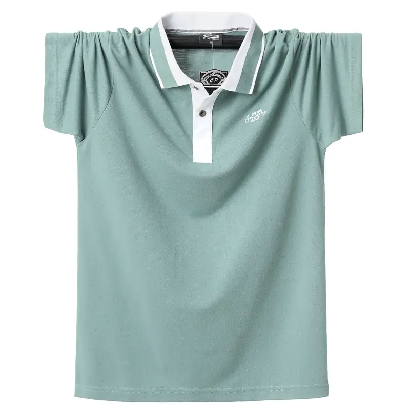 Men's 2025 Summer Polo T-Shirt Brown Plus Size - Image 2
