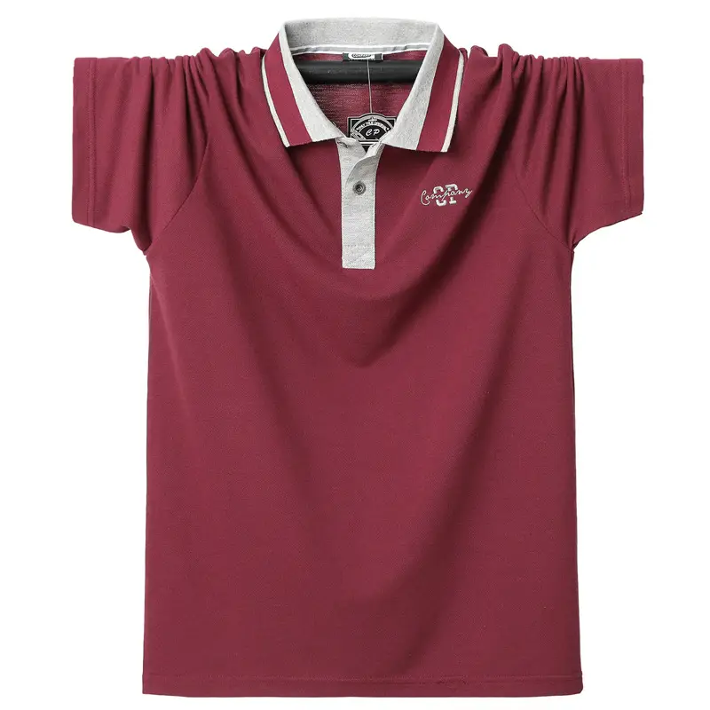 Men's 2025 Summer Polo T-Shirt Brown Plus Size - Image 3