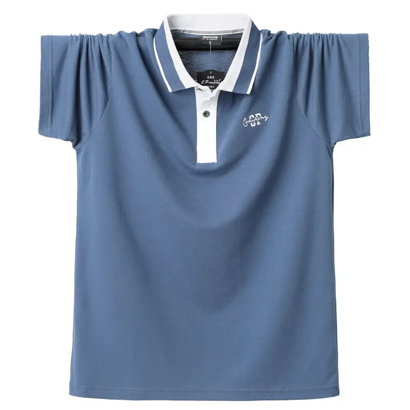 Men's 2025 Summer Polo T-Shirt Brown Plus Size - Image 5