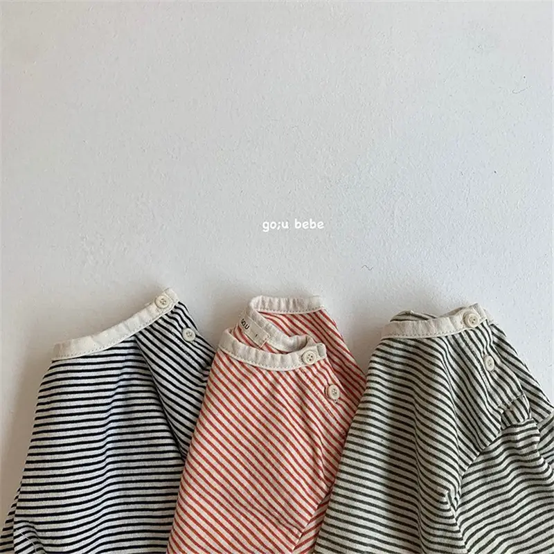Baby Striped Long Sleeve T-Shirt Cotton Base Spring Wear