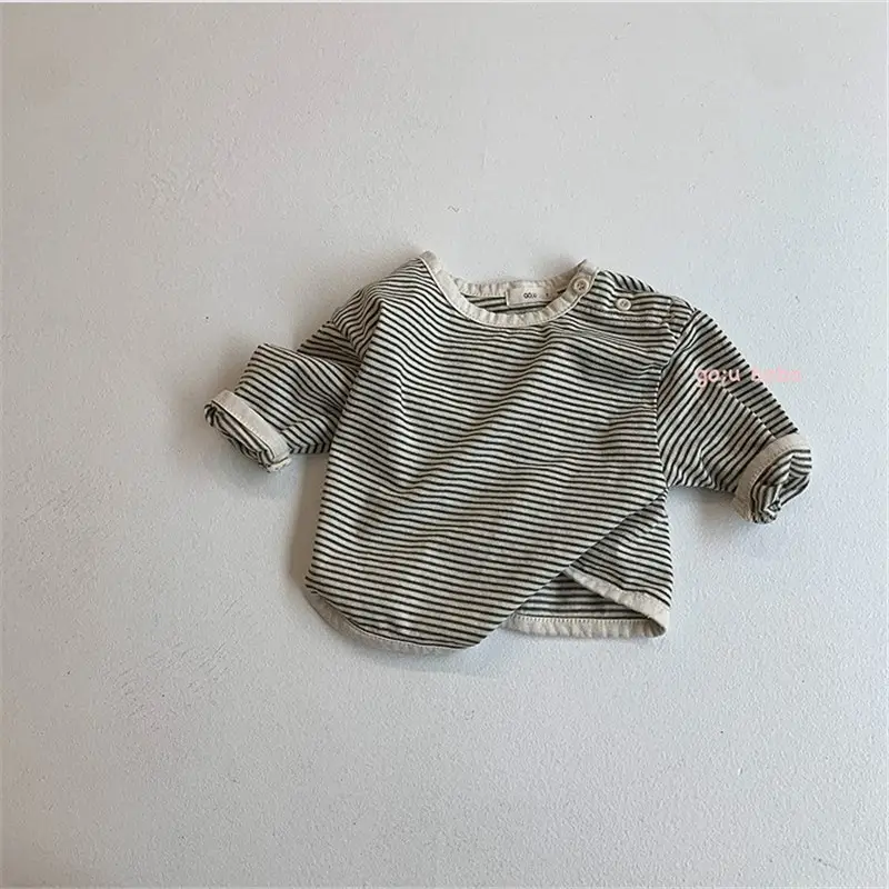 Baby Striped Long Sleeve T-Shirt Cotton Base Spring Wear