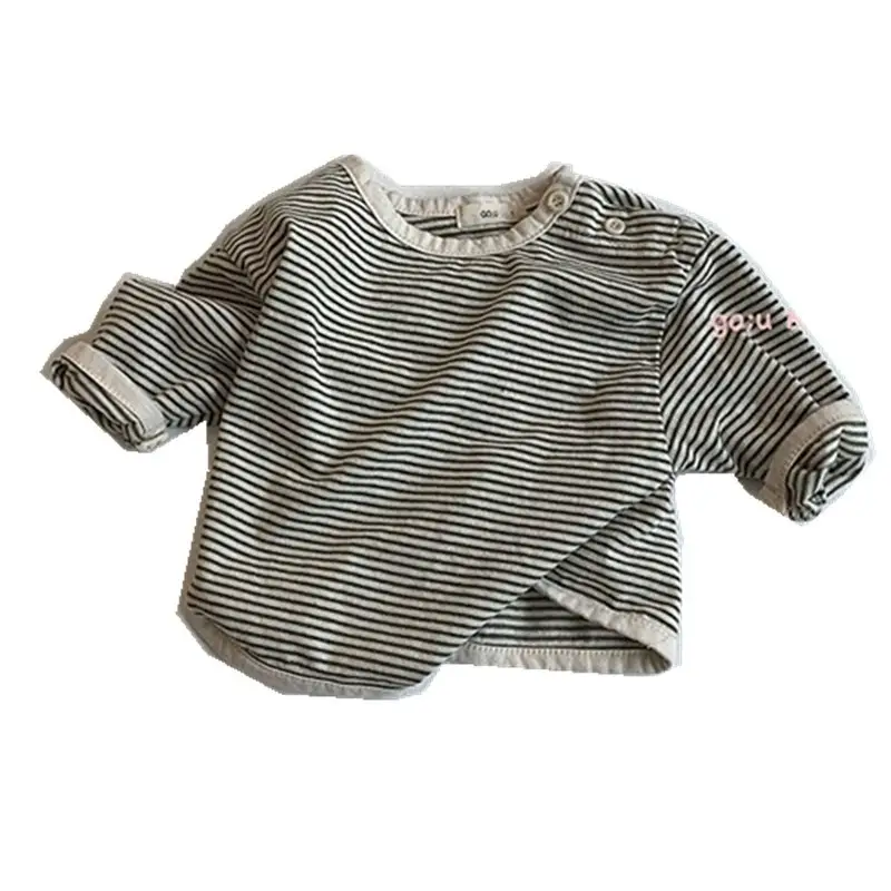Baby Striped Long Sleeve T-Shirt Cotton Base Spring Wear