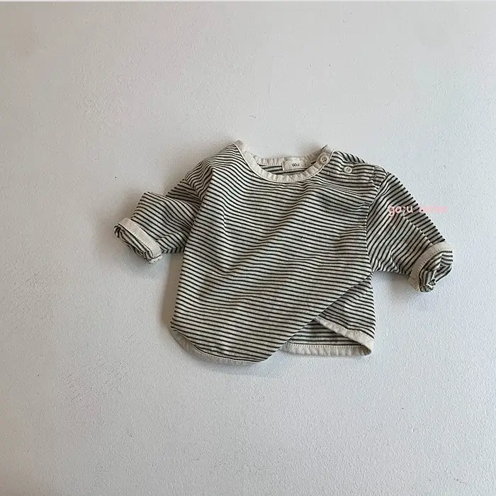 Baby Striped Long Sleeve T-Shirt Cotton Base Spring Wear