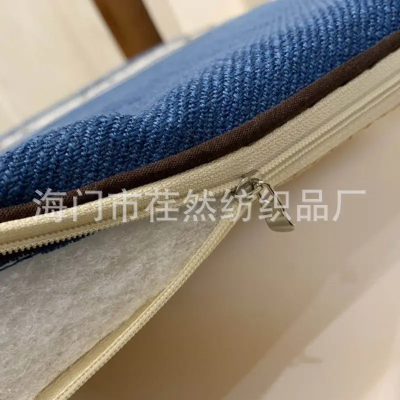 New Chinoiserie Cushion Mahogany Sofa Chair Seat Cushion Linen Dining Table - Image 11