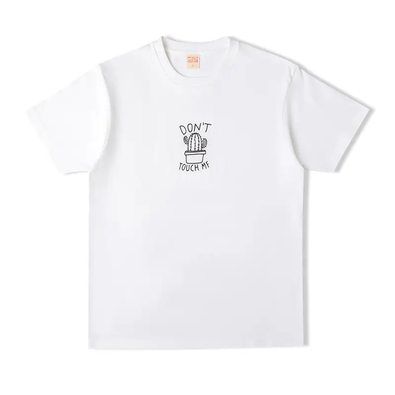 Men Black Cactus Printed T-Shirt Cotton Youth Summer - Image 7