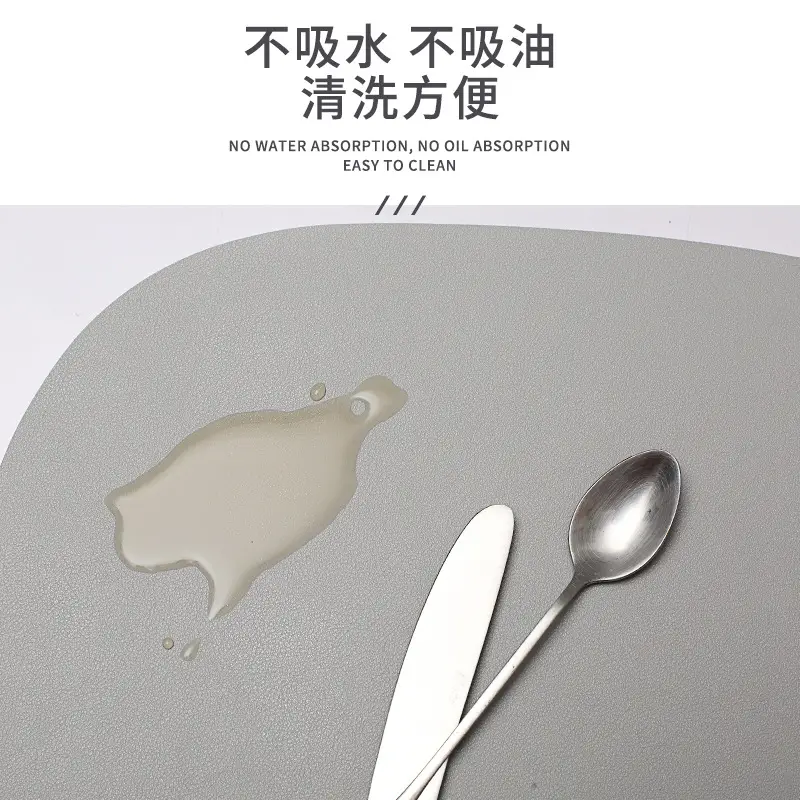 Double Color PU Leather Western Dish Mat Non-Slip - Image 15