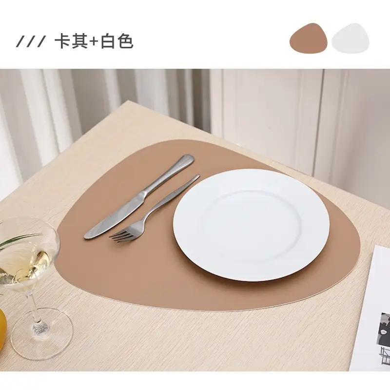 Double Color PU Leather Western Dish Mat Non-Slip - Image 3