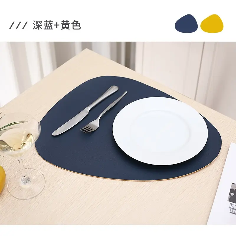 Double Color PU Leather Western Dish Mat Non-Slip - Image 4
