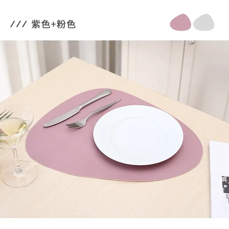 Double Color PU Leather Western Dish Mat Non-Slip - Image 6
