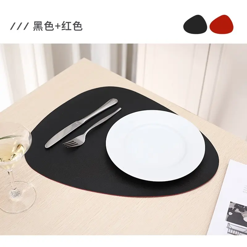 Double Color PU Leather Western Dish Mat Non-Slip - Image 9