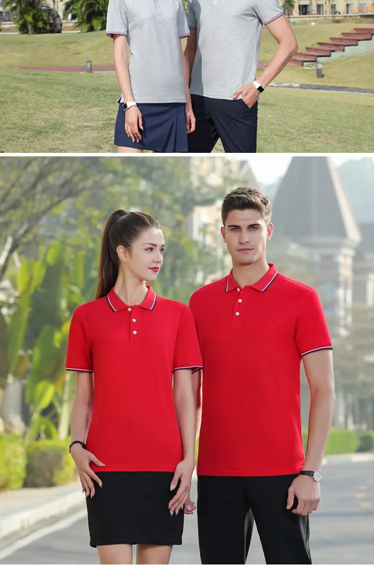 Custom Polo Shirt Navy Blue with Printed Logos — feature 6