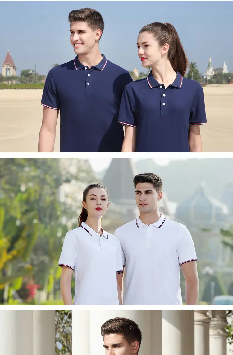 Custom Polo Shirt Navy Blue with Printed Logos — feature 7