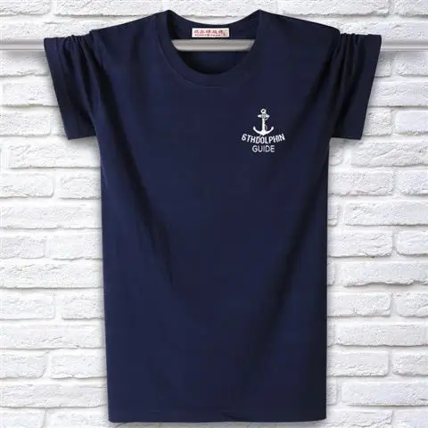 Men White Anchor Graphic T-Shirt Short Sleeve Summer - Image 22