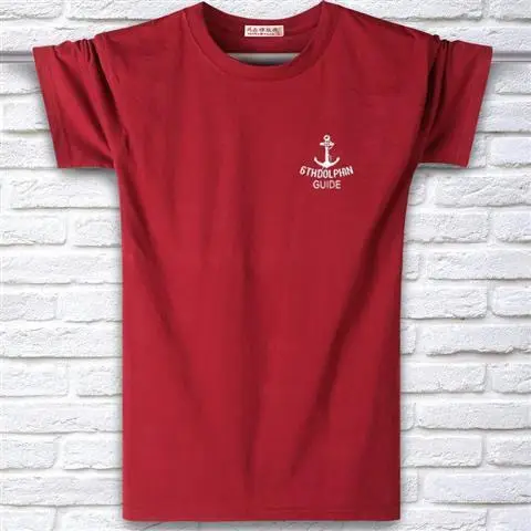 Men White Anchor Graphic T-Shirt Short Sleeve Summer - Image 10