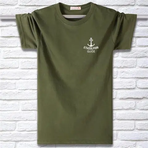 Men White Anchor Graphic T-Shirt Short Sleeve Summer - Image 11