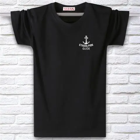 Men White Anchor Graphic T-Shirt Short Sleeve Summer - Image 9