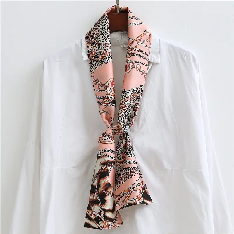 Korean Printed Women's Scarf Spring Summer Thin Narrow Long - Image 21