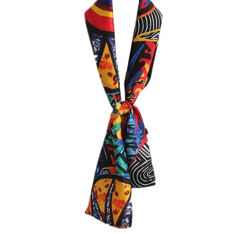 Korean Printed Women's Scarf Spring Summer Thin Narrow Long - Image 23