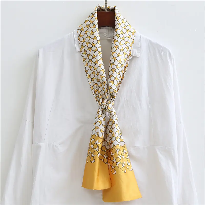 Korean Printed Women's Scarf Spring Summer Thin Narrow Long - Image 9