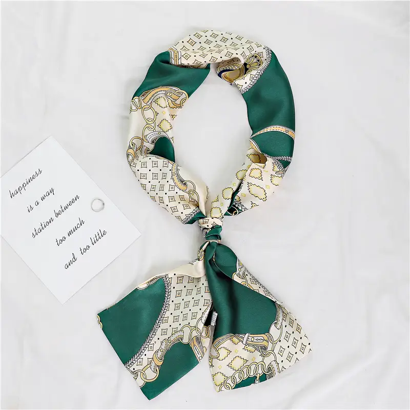 Korean Printed Women's Scarf Spring Summer Thin Narrow Long - Image 10