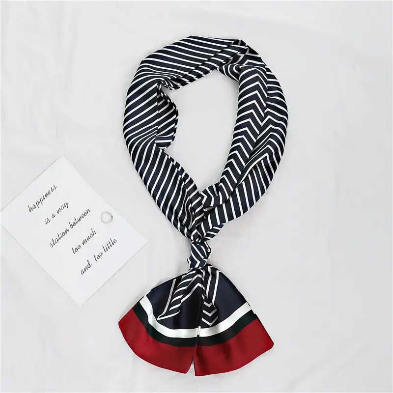 Korean Printed Women's Scarf Spring Summer Thin Narrow Long - Image 4