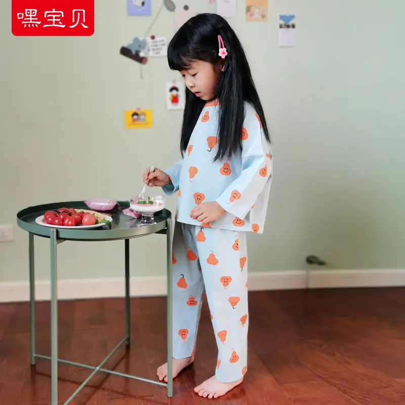 Pure Cotton Round Neck Loungewear for Girls Autumn - Image 5
