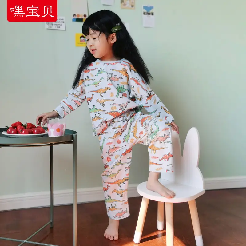 Pure Cotton Round Neck Loungewear for Girls Autumn - Image 6
