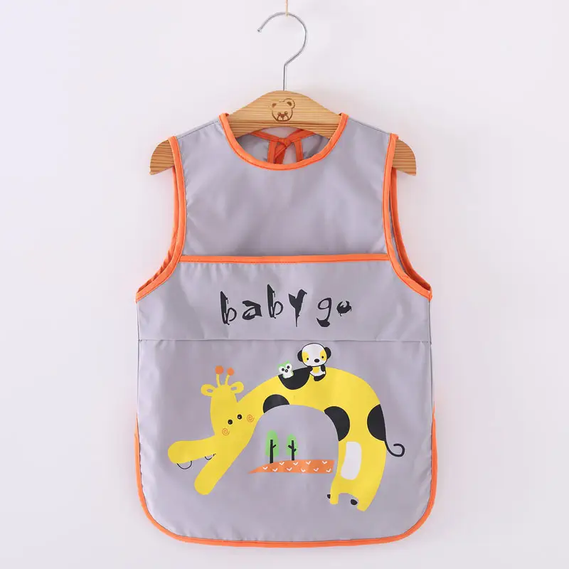 Waterproof Baby Apron for Boys Mid-Length Sleeveless - Image 10