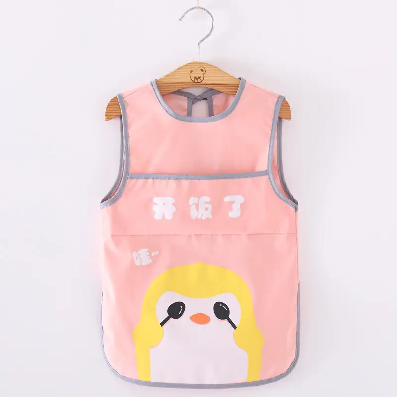 Waterproof Baby Apron for Boys Mid-Length Sleeveless - Image 12