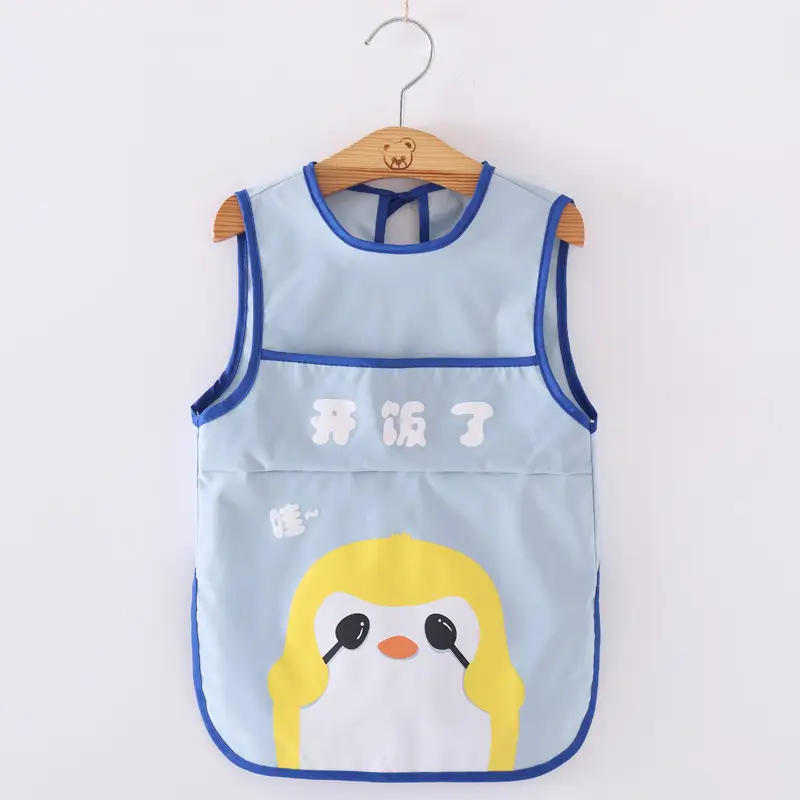 Waterproof Baby Apron for Boys Mid-Length Sleeveless - Image 13