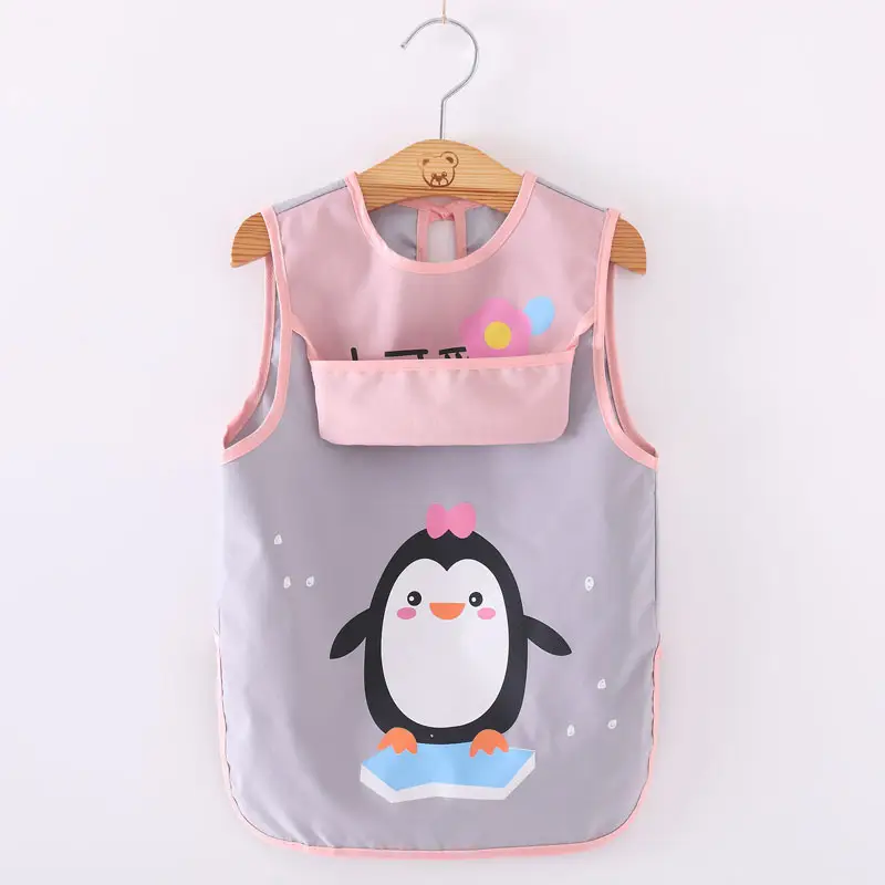Waterproof Baby Apron for Boys Mid-Length Sleeveless - Image 14