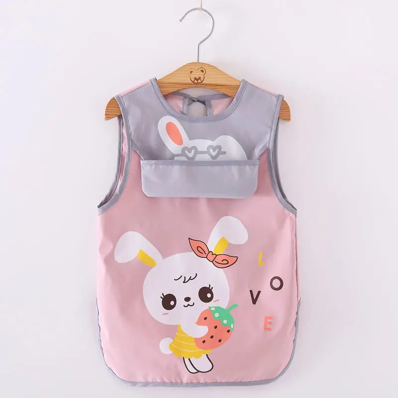 Waterproof Baby Apron for Boys Mid-Length Sleeveless - Image 20