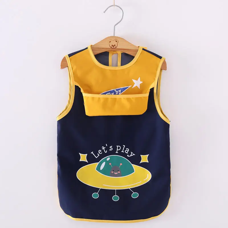 Waterproof Baby Apron for Boys Mid-Length Sleeveless - Image 21