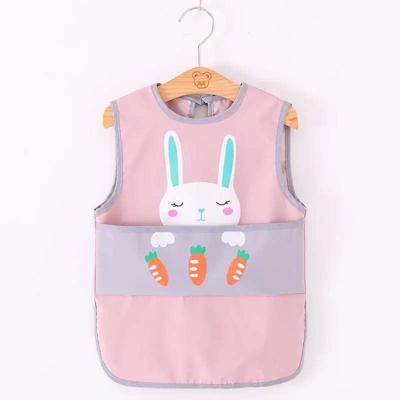 Waterproof Baby Apron for Boys Mid-Length Sleeveless - Image 4