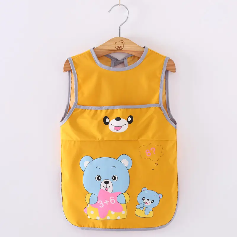 Waterproof Baby Apron for Boys Mid-Length Sleeveless - Image 8