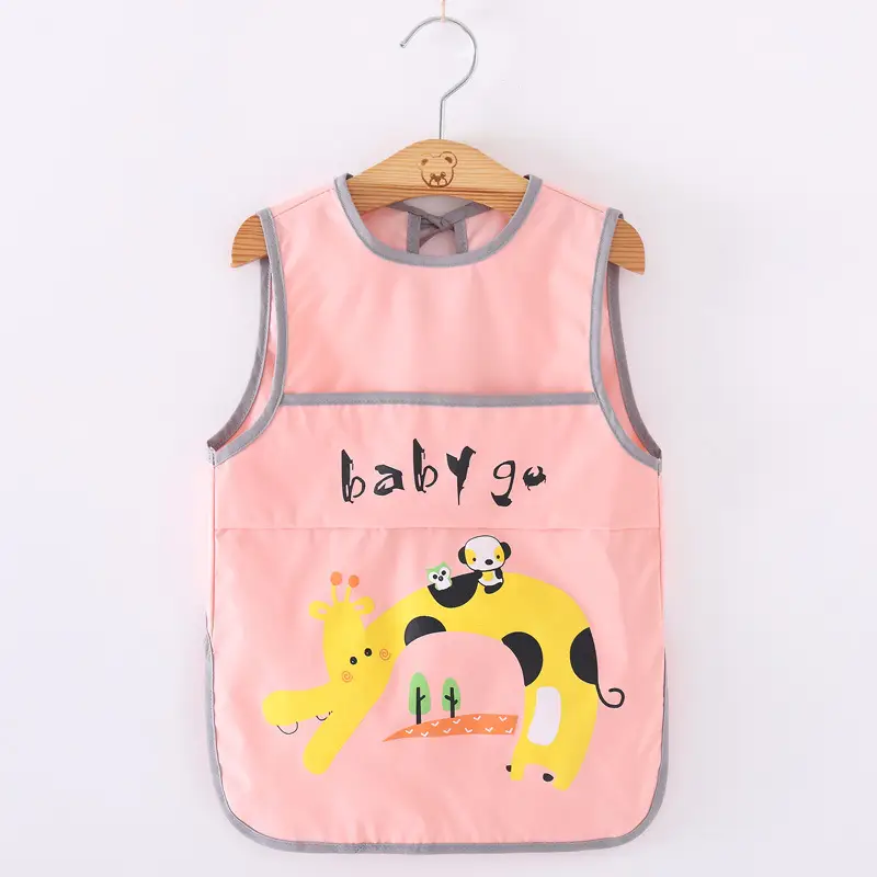 Waterproof Baby Apron for Boys Mid-Length Sleeveless - Image 9