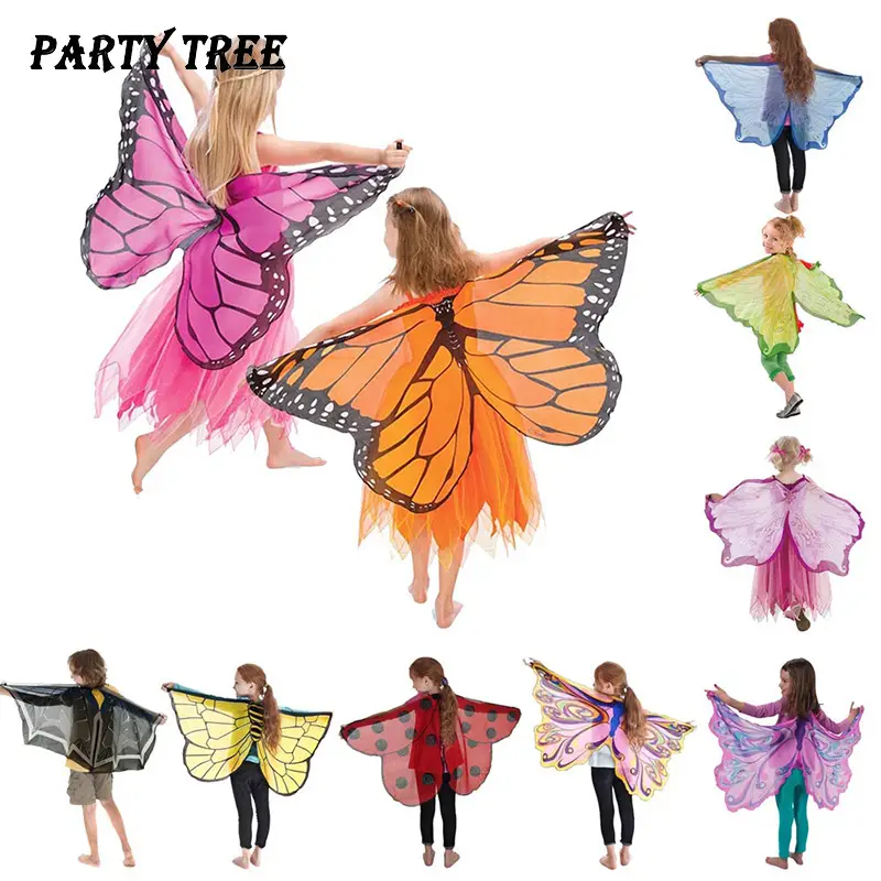 Blue Butterfly Elf Angel Wings Children's Halloween Cloak - Image 26