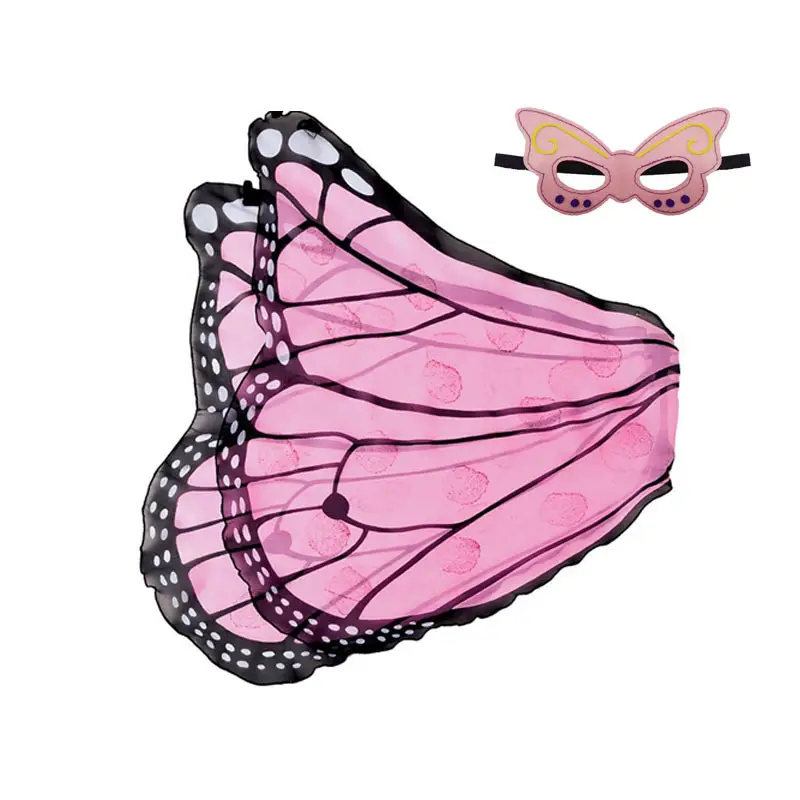Blue Butterfly Elf Angel Wings Children's Halloween Cloak - Image 2