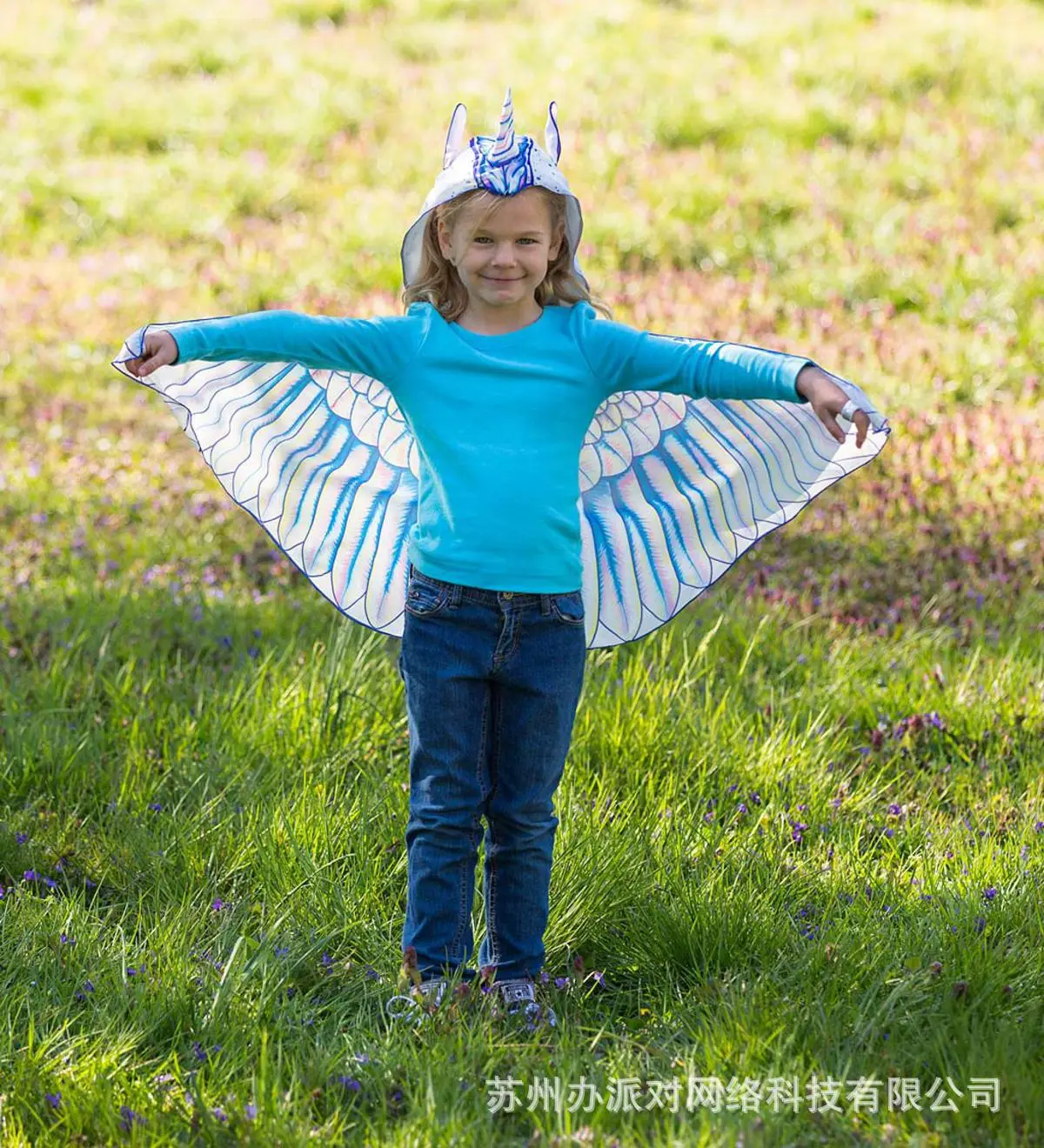 Blue Butterfly Elf Angel Wings Children's Halloween Cloak - Image 24