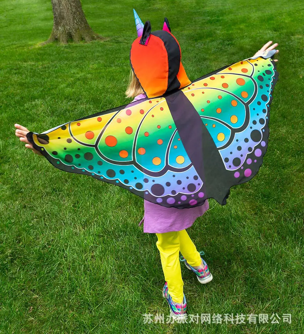 Blue Butterfly Elf Angel Wings Children's Halloween Cloak - Image 25