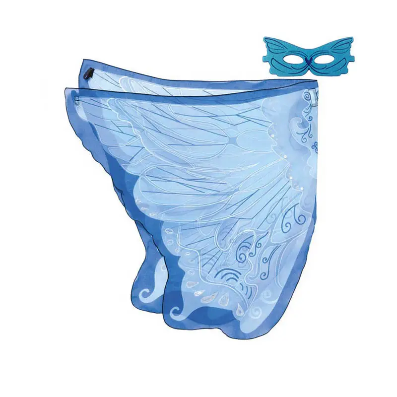Blue Butterfly Elf Angel Wings Children's Halloween Cloak - Image 5