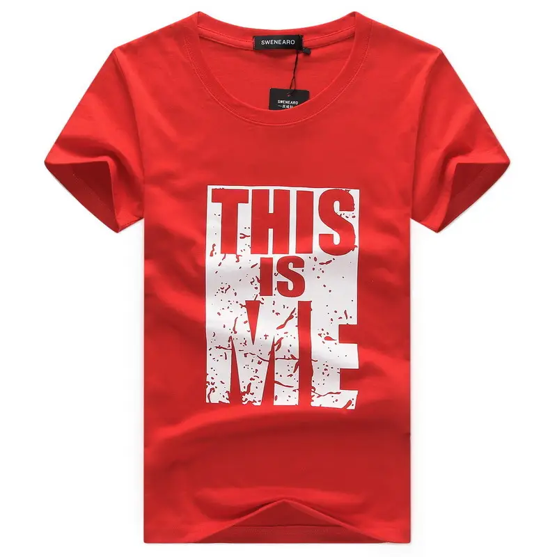 Men Maroon Graphic T-Shirt Slim Fit Short Sleeve - Image 2