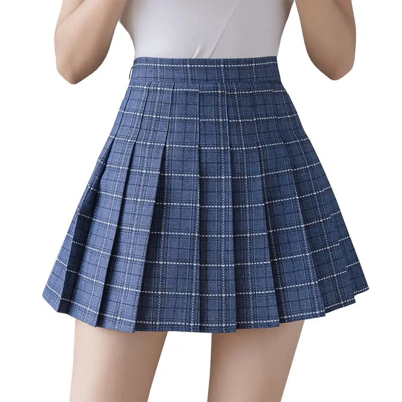 Women Pleated Skirt High Waist Korean Style Large Size - Image 11