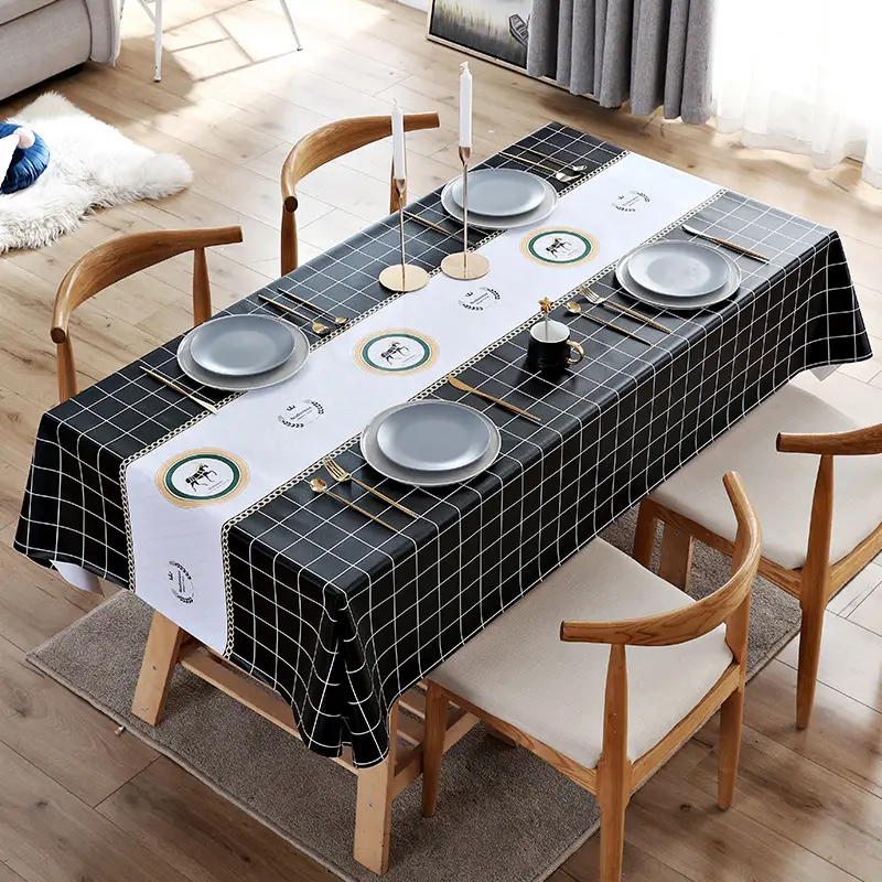 Nordic Geometric Tablecloth Waterproof Anti-Oil Rectangular - Image 10