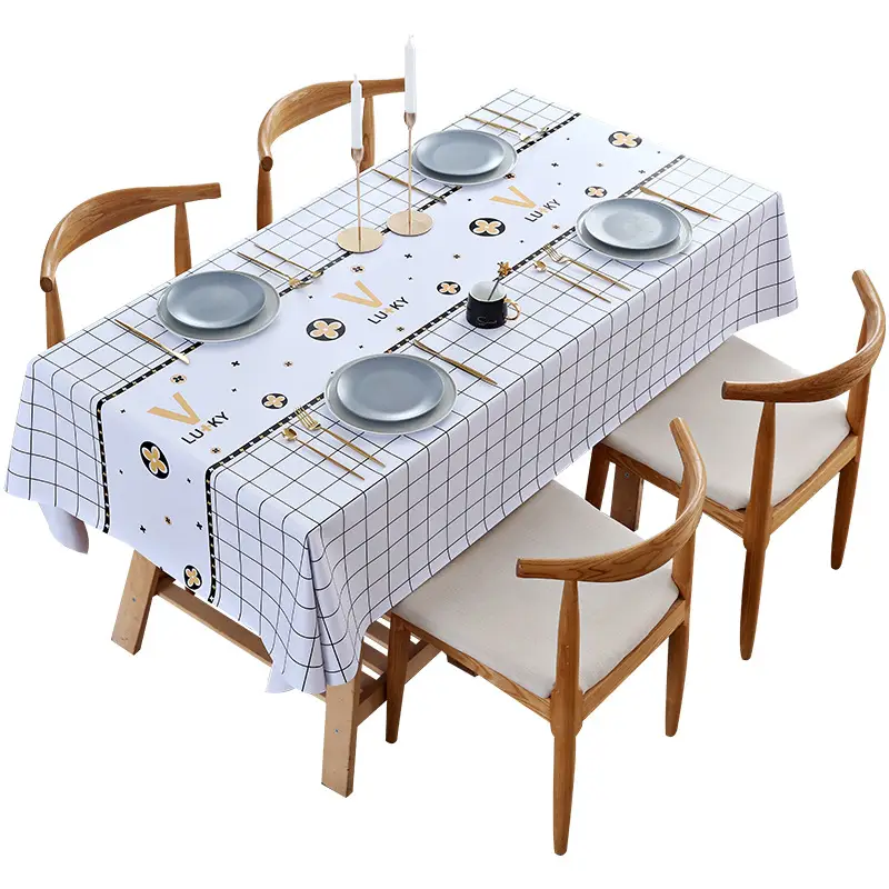 Nordic Geometric Tablecloth Waterproof Anti-Oil Rectangular - Image 11